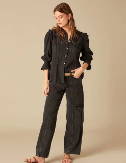 Nicoli Trousers|Denim<ANTHRACITE CARGO TROUSERS Grises antracitas