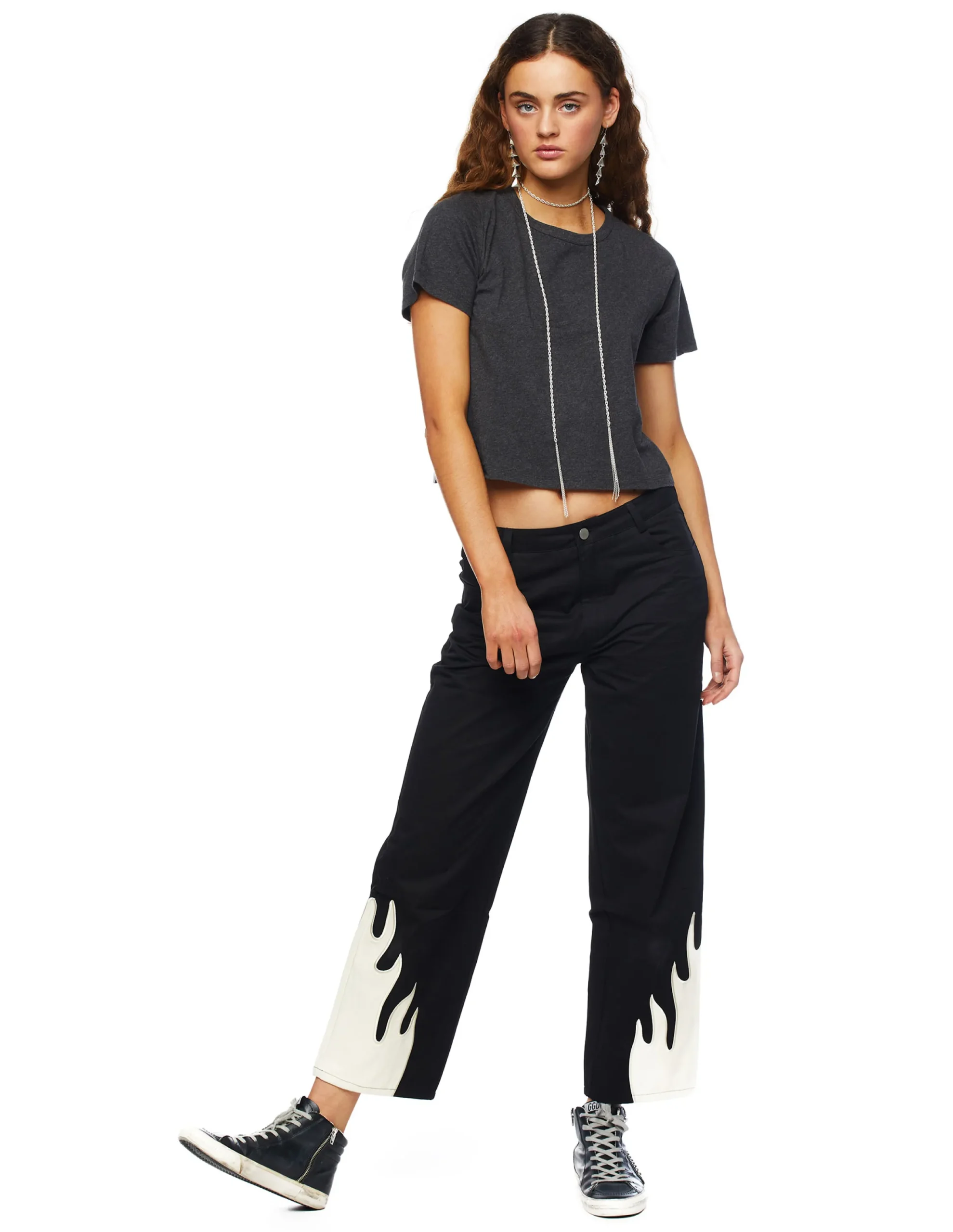 Nicoli T-shirts<Anthracite Short Sleeve T-shirt Grises