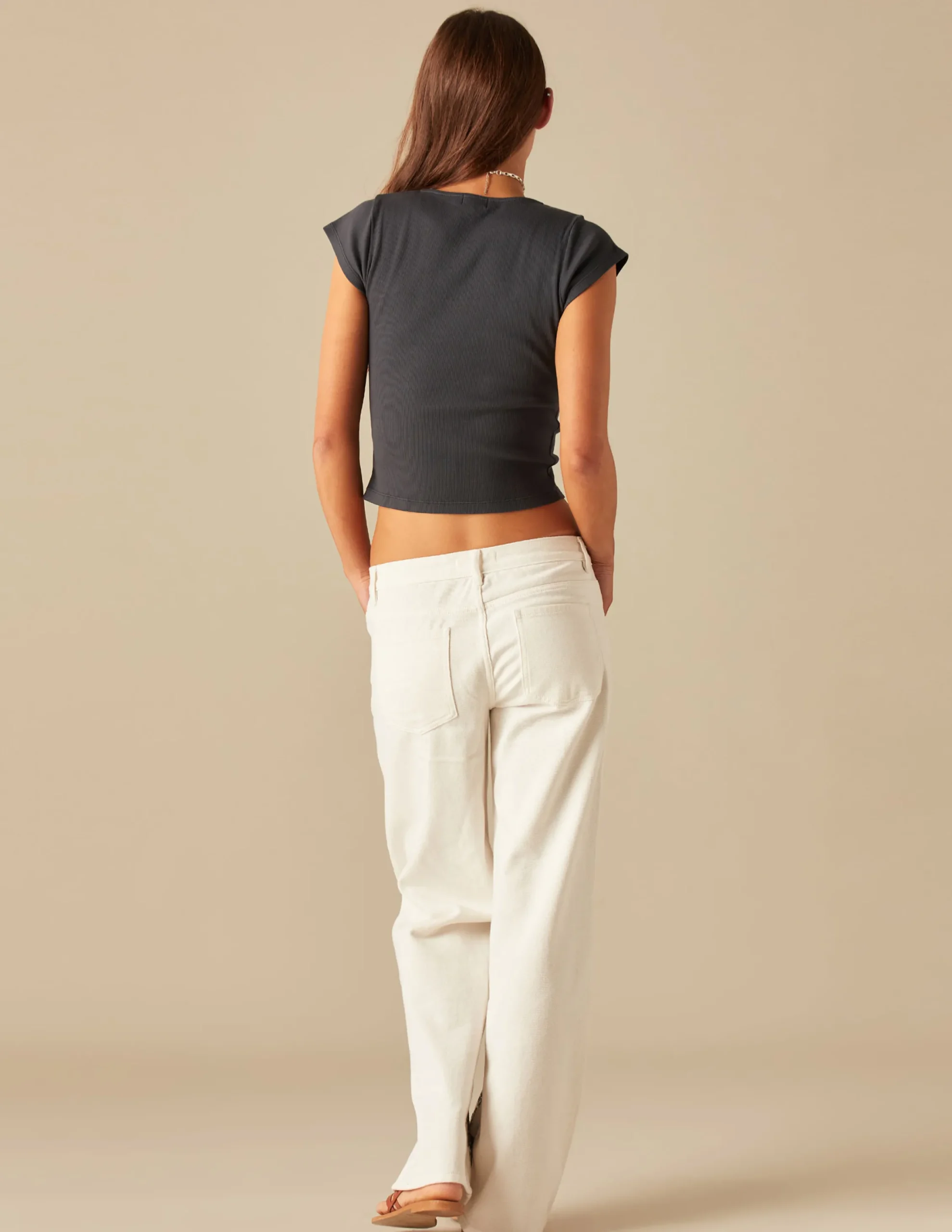 Nicoli T-shirts<ANTHRACITE T-SHIRT WITH SIDE BUTTONS Blancos