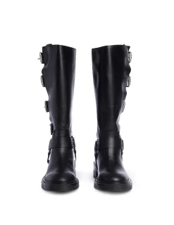 Nicoli Shoes<Black Boots With Buckles Negros