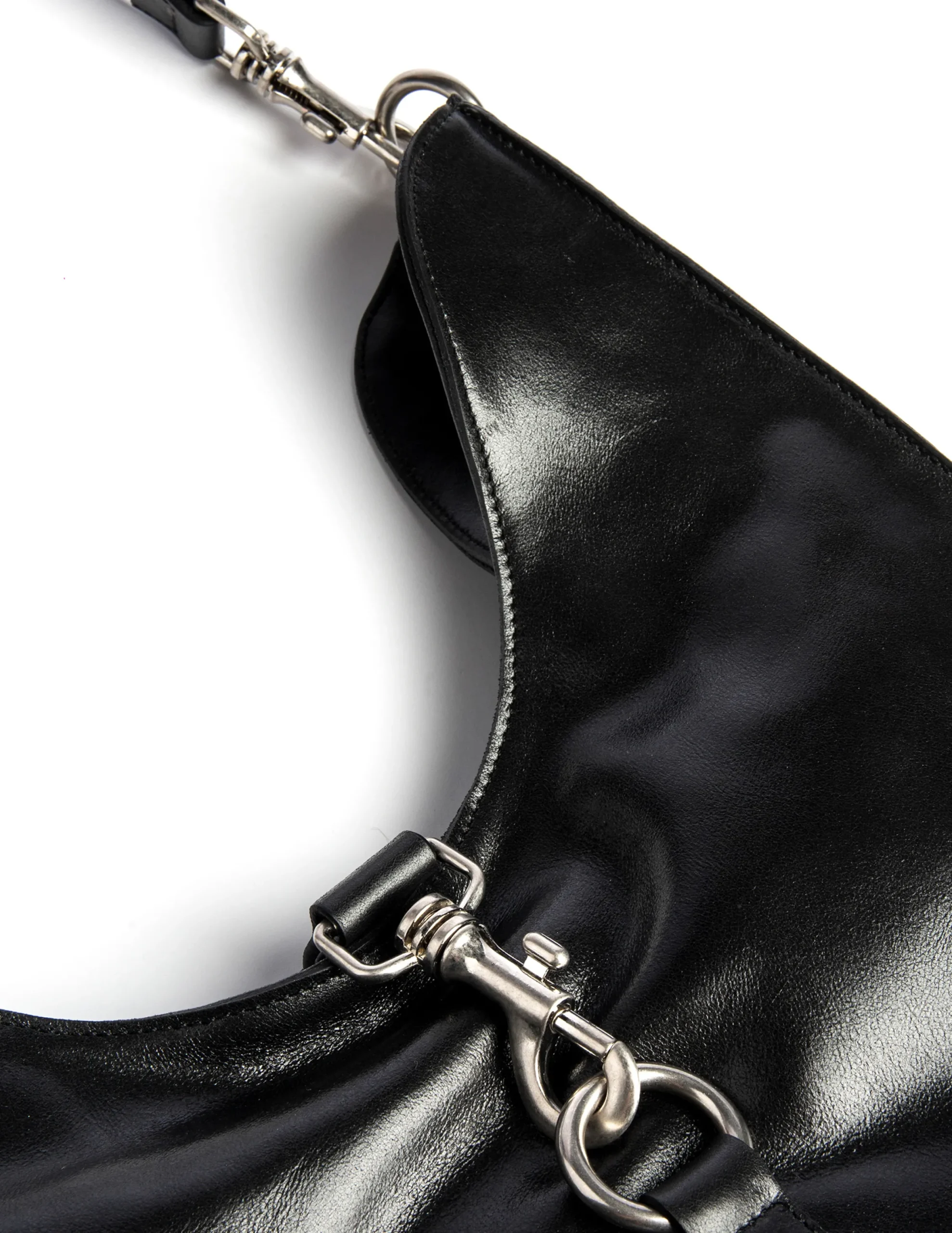 Nicoli Bags<BLACK BUCKLE SHOPPING BAG Granate