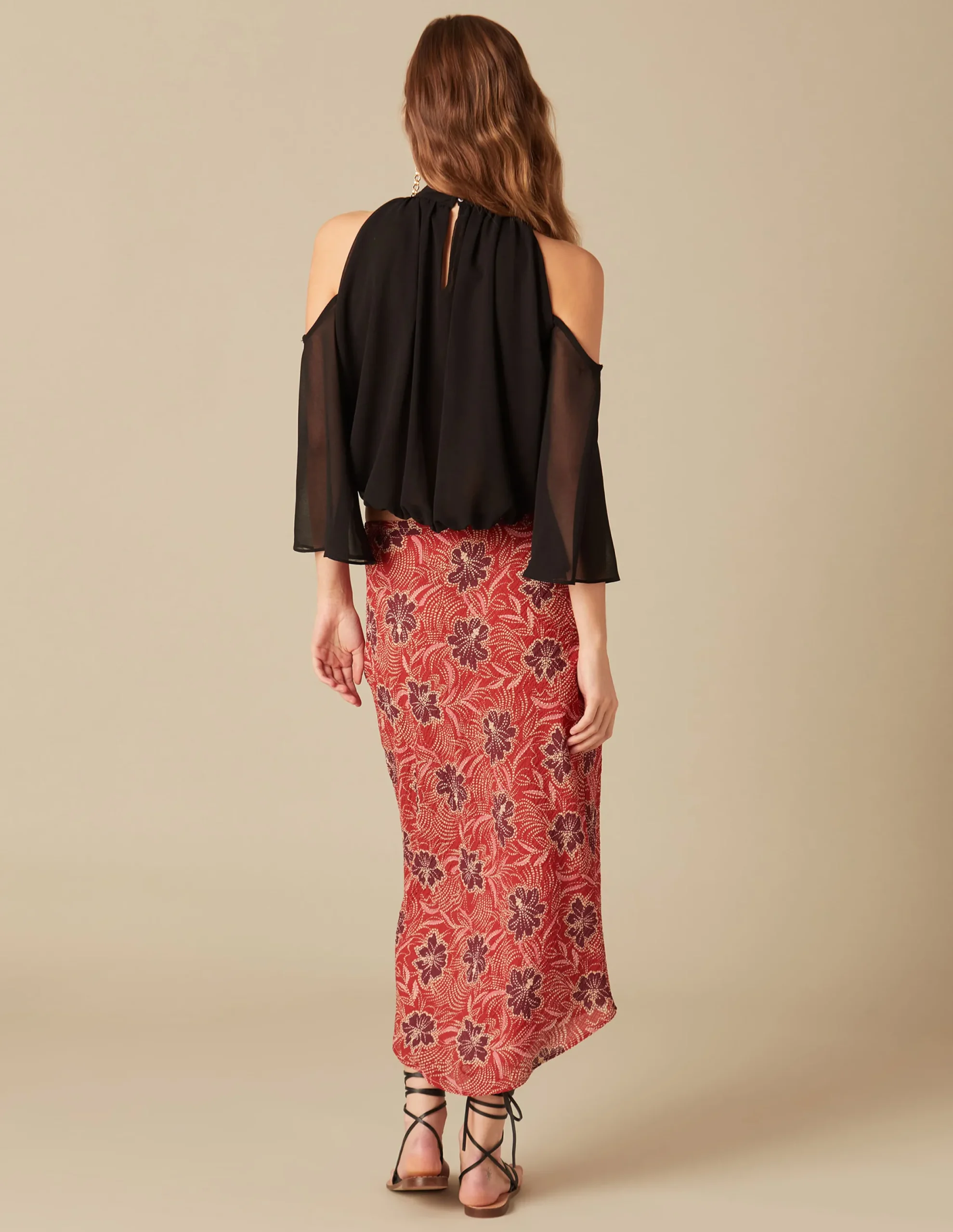 Nicoli Shirts & Blouses<BLACK CHIFFON SHIRT Negros