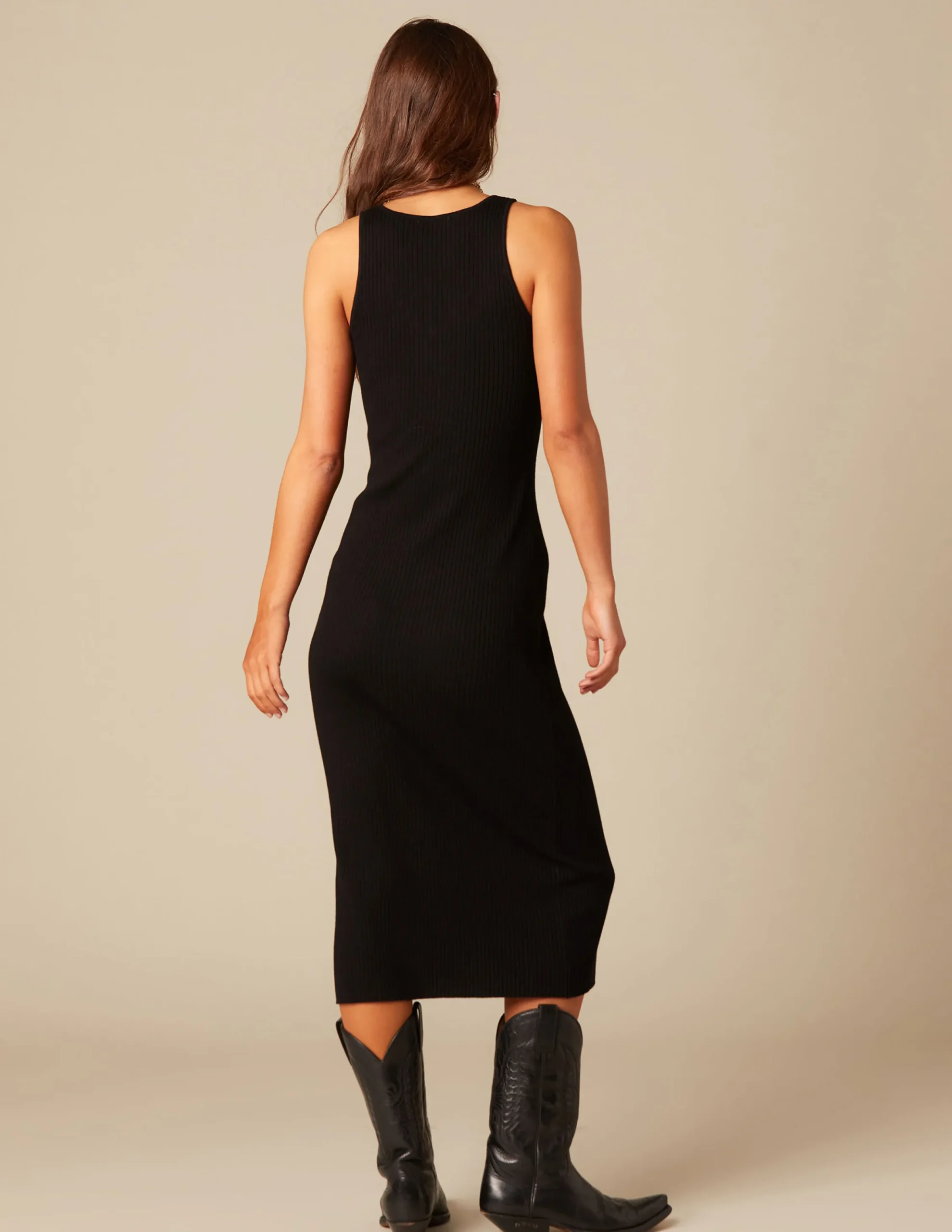 Nicoli Dresses<BLACK OPEN DRESS Negros