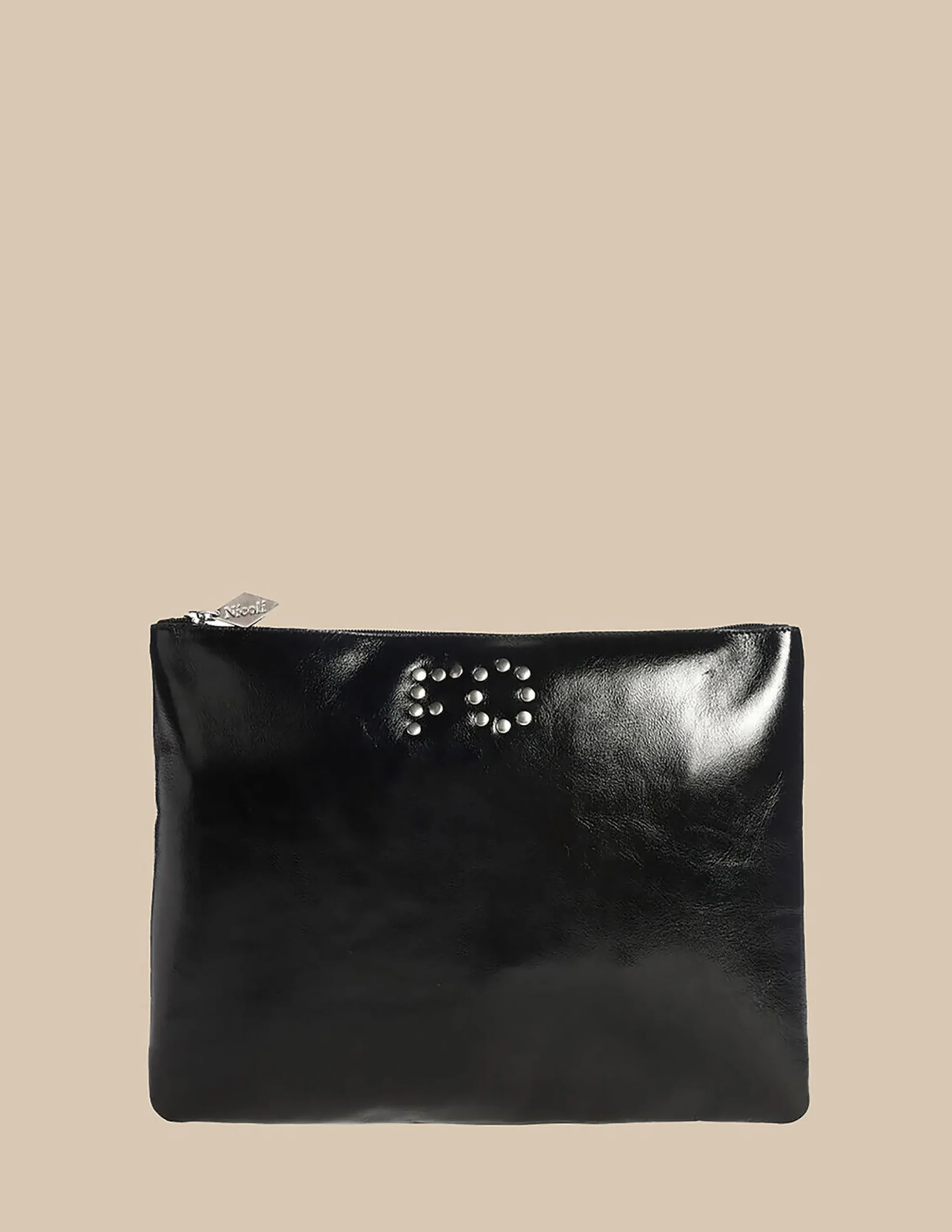 Nicoli Bags<BLACK PERSONALISED IPAD PRO CASE Marrones