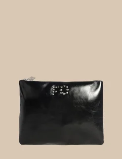 Nicoli Bags<BLACK PERSONALISED IPAD PRO CASE Marrones
