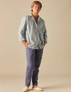 Nicoli Trousers<BLUE CARGO TROUSERS Verde caza
