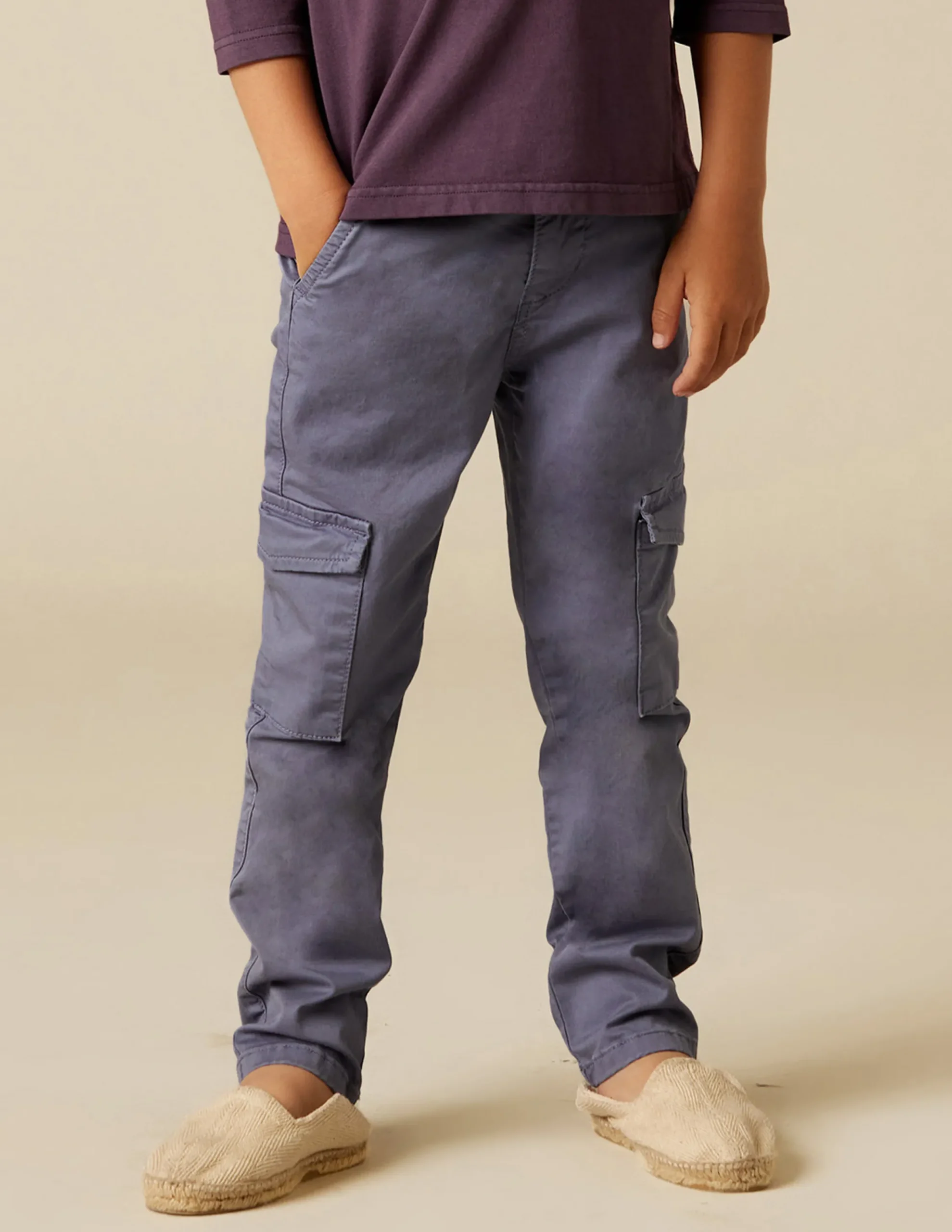 Nicoli Trousers<BLUE CARGO TROUSERS Verde caza