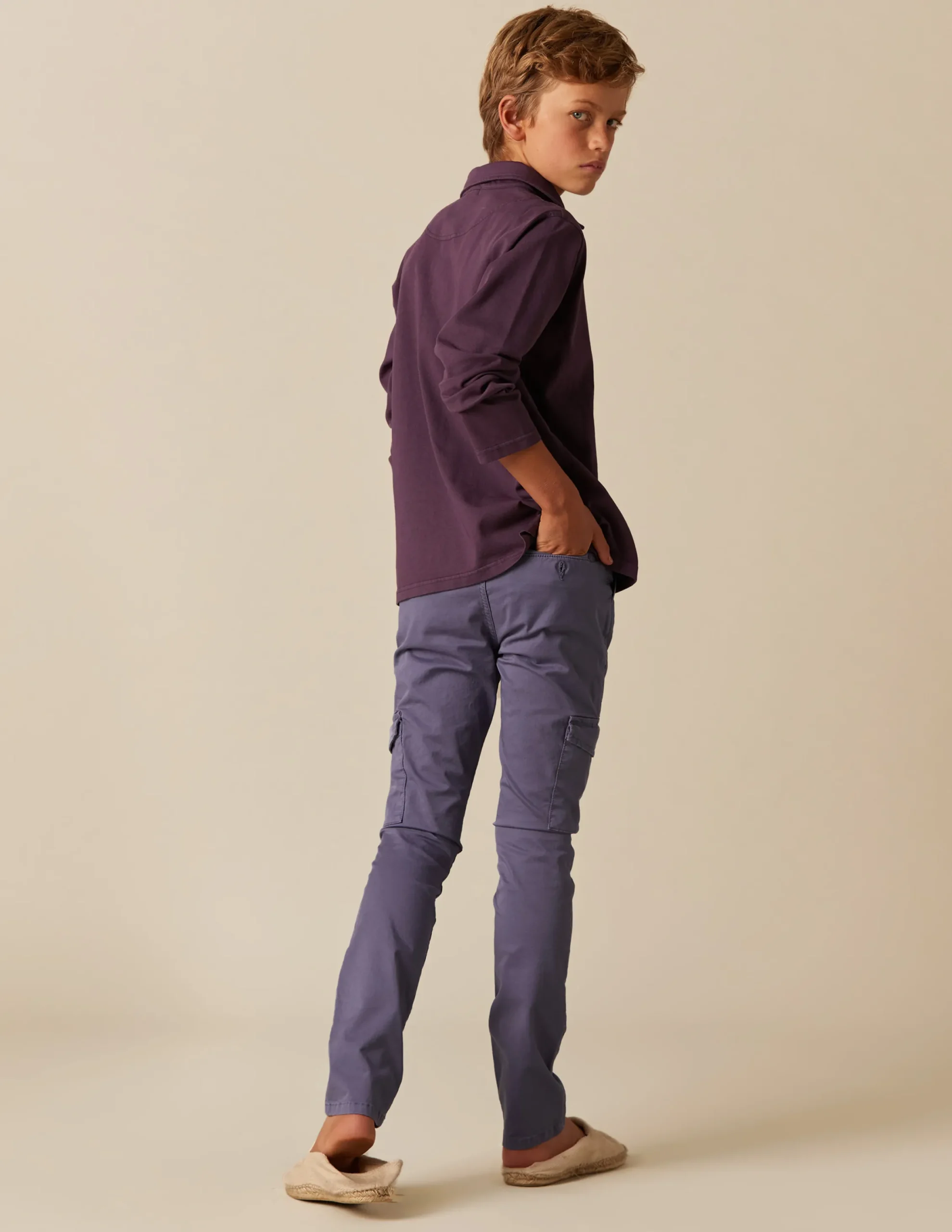 Nicoli Trousers<BLUE CARGO TROUSERS Verde caza
