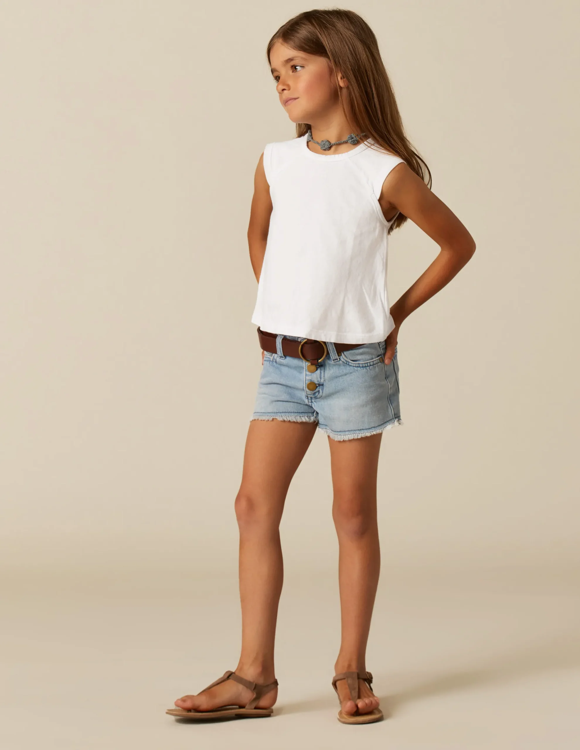 Nicoli Denim|Shorts<BLUE DENIM SHORTS Azules claros