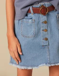 Nicoli Skirts|Denim<BLUE DENIM SKIRT Azules claros