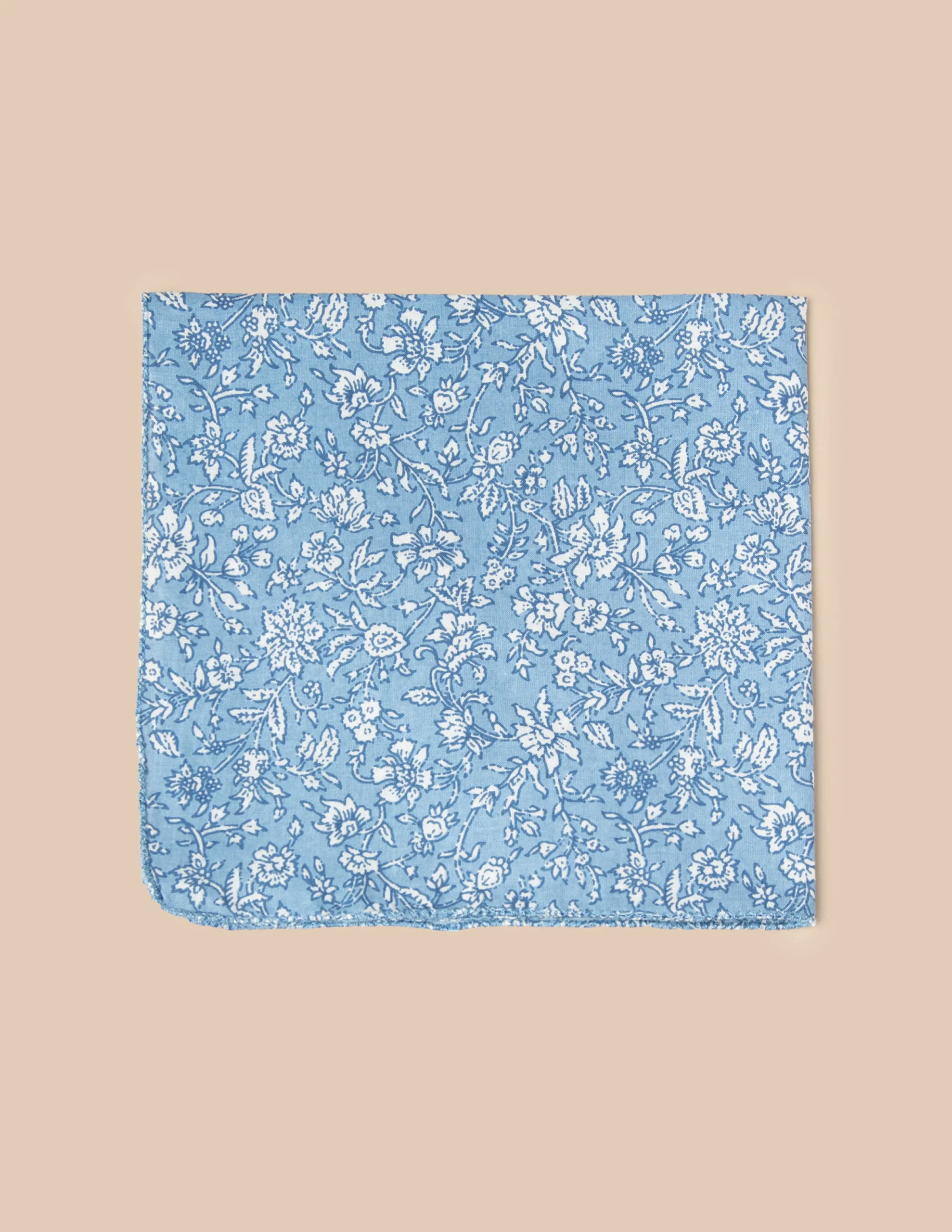 Nicoli Mini scarves|Neckerchiefs<BLUE FLORAL SCARF Azules claros