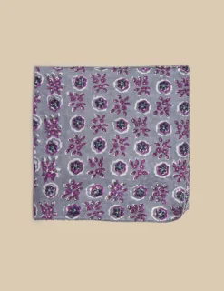 Nicoli Mini scarves|Neckerchiefs<BLUE FLORAL SCARF Verdes