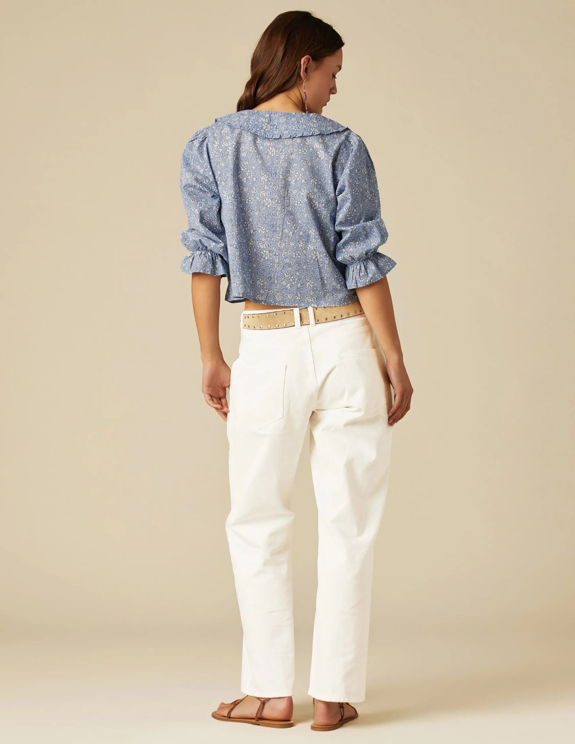 Nicoli Shirts & Blouses<BLUE FLORAL SHIRT Azules claros
