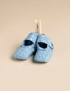 Nicoli Shoes<BLUE FLORAL SHOES Azules claros