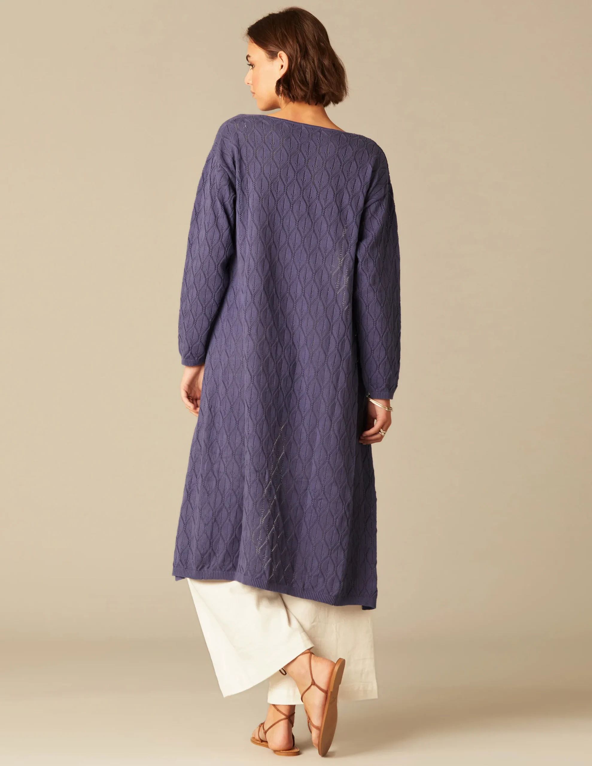 Nicoli Knitwear<BLUE LONG JACKET Arena