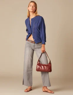 Nicoli Shirts & Blouses<BLUE PIN-TUCK SHIRT Azules oscuros