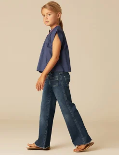 Nicoli Trousers|Denim<BLUE POCKETS JEANS Azules oscuros