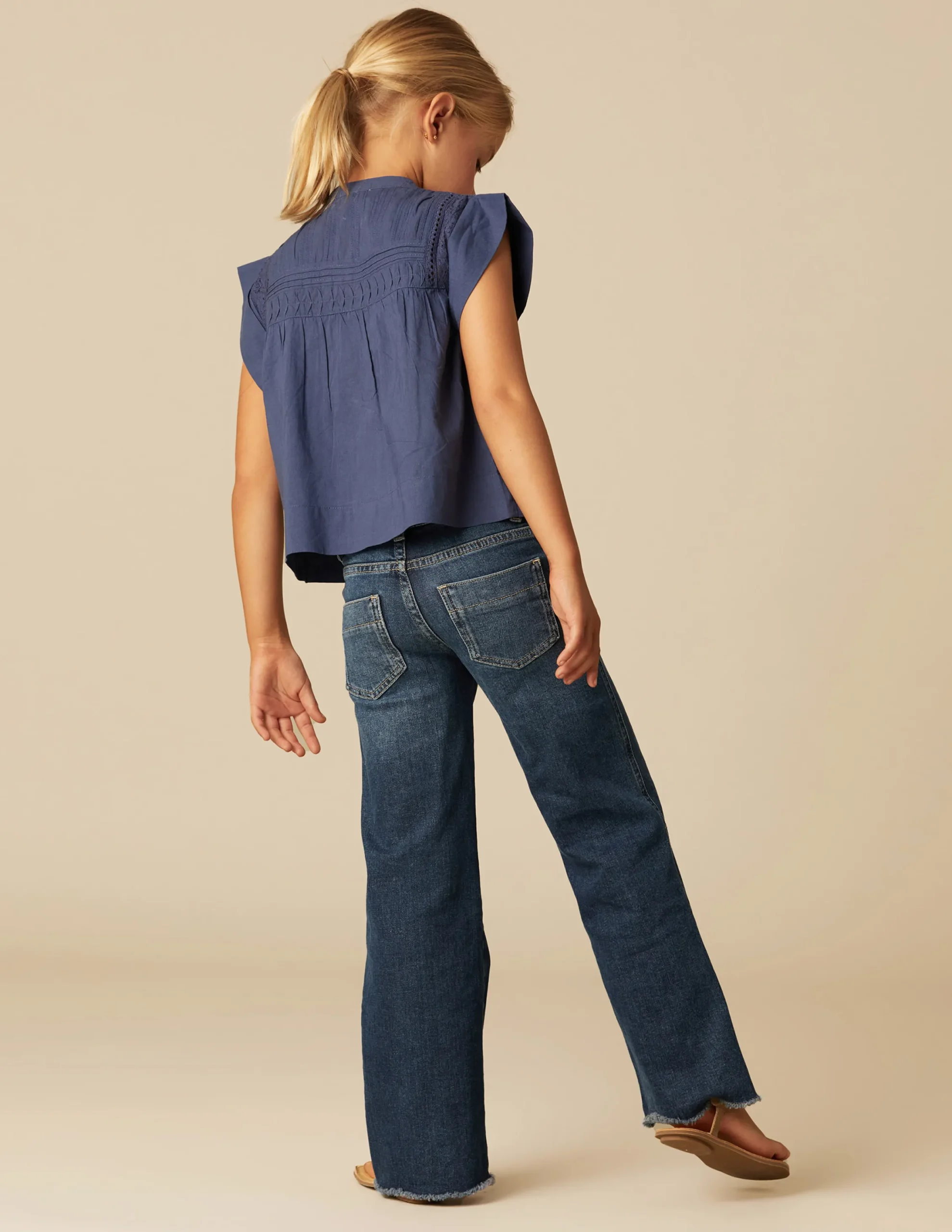 Nicoli Trousers|Denim<BLUE POCKETS JEANS Azules oscuros