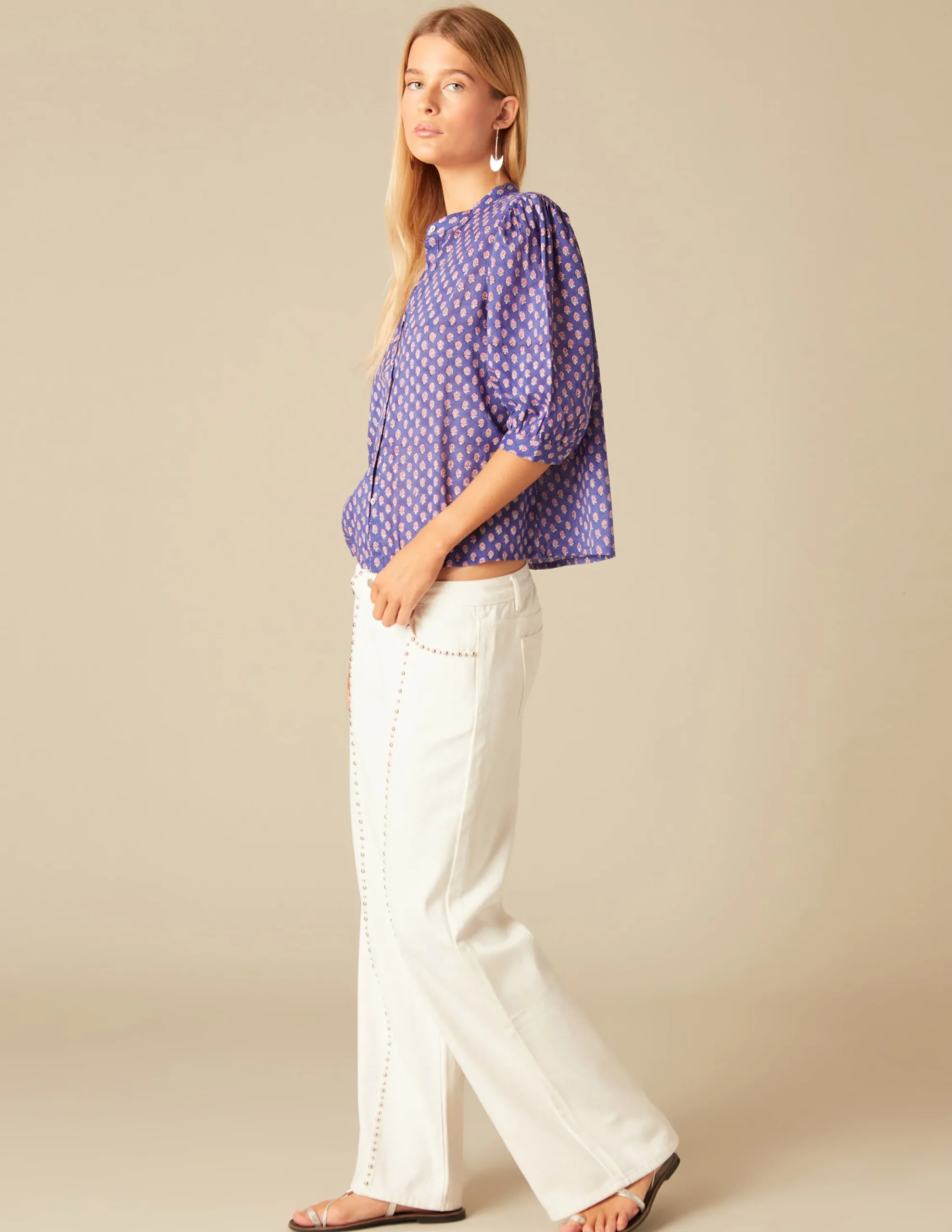 Nicoli Shirts & Blouses<BLUE PRINT SHIRT Azules