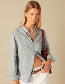Nicoli Shirts & Blouses<BLUE PRINT SHIRT Azules claros