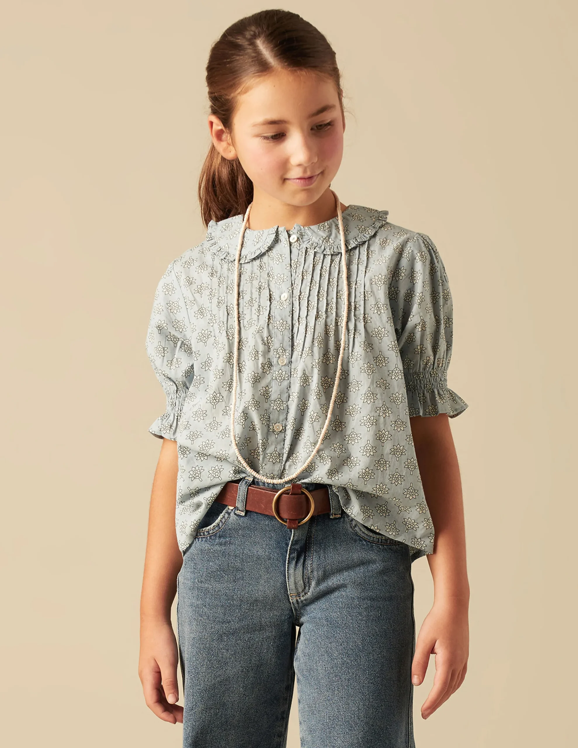 Nicoli Shirts<BLUE PRINT SHIRT Azules claros