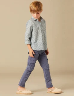 Nicoli Shirts<BLUE PRINT SHIRT Azules claros