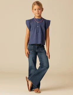 Nicoli Shirts<BLUE SLEEVELESS SHIRT Blancos