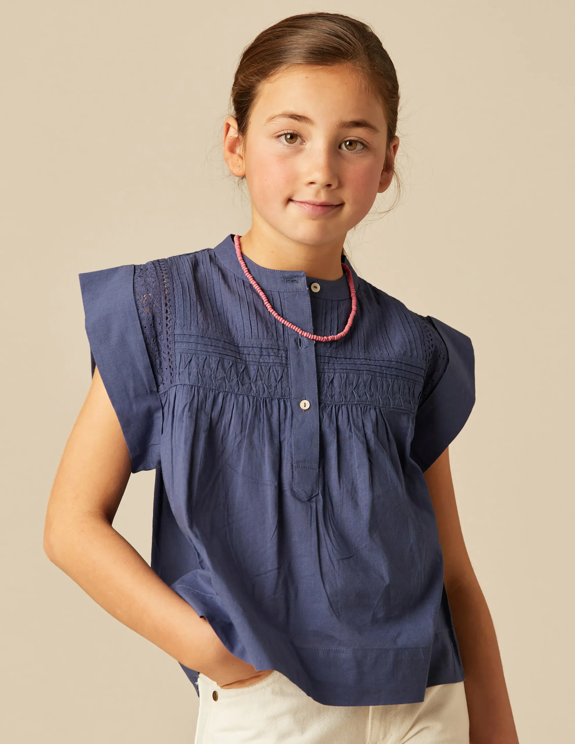 Nicoli Shirts<BLUE SLEEVELESS SHIRT Blancos