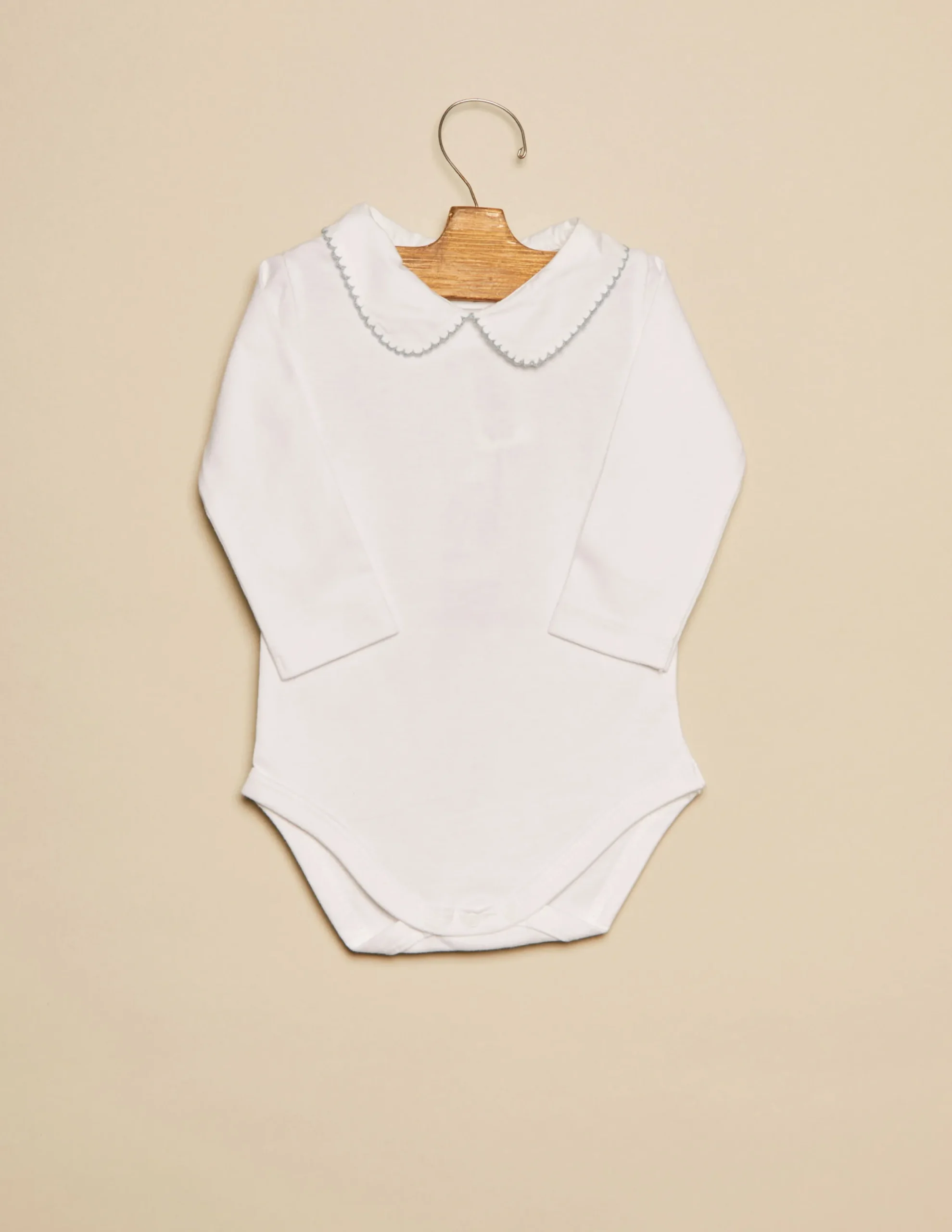 Nicoli Bodies<Blue Stitched Collar Bodysuit Rosas