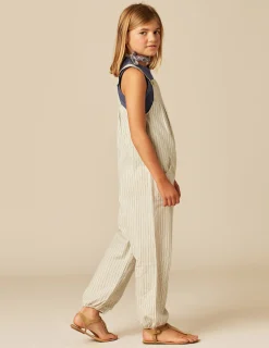 Nicoli Jumpsuits<BLUE STRIPED DUNGAREES Azules