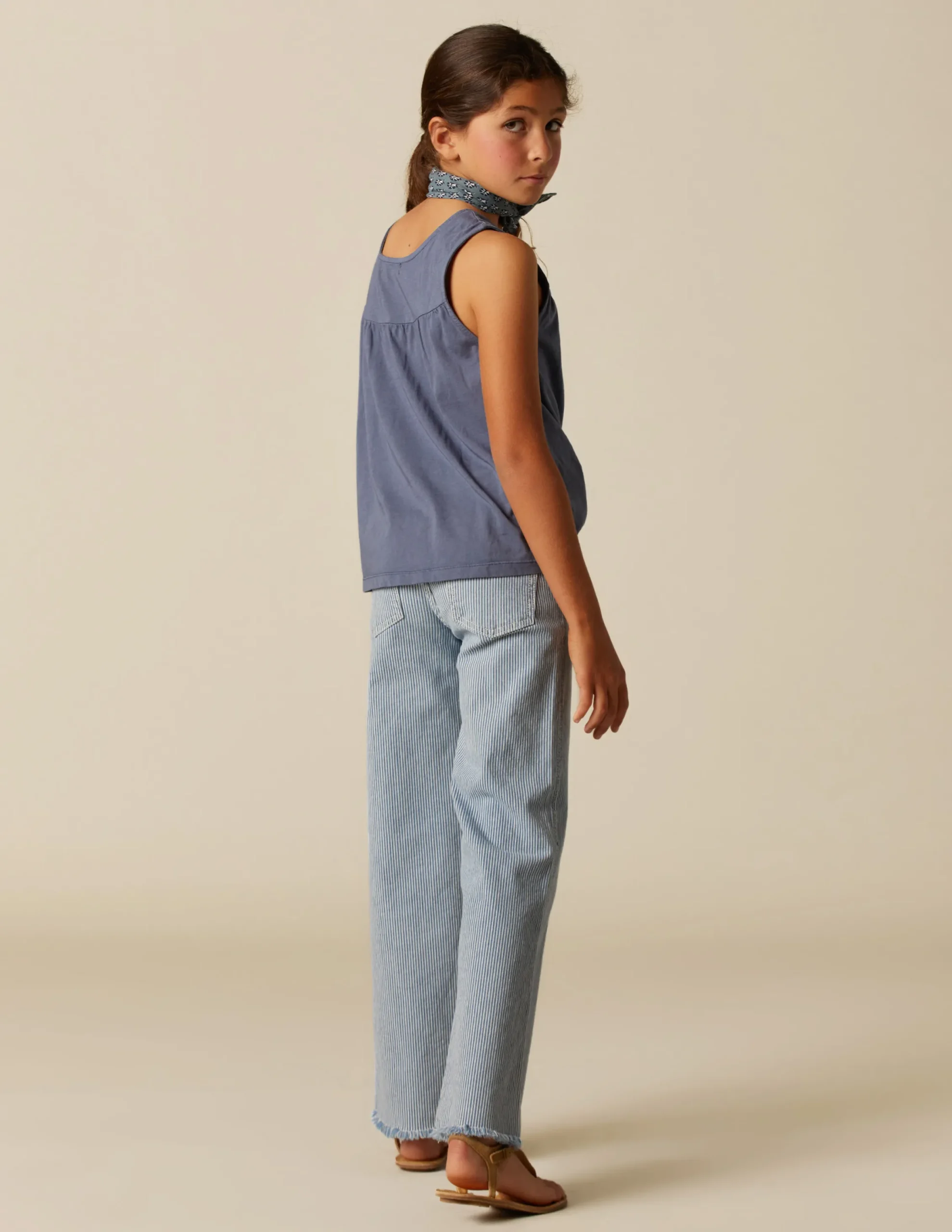 Nicoli Trousers|Denim<BLUE STRIPED JEANS Azules