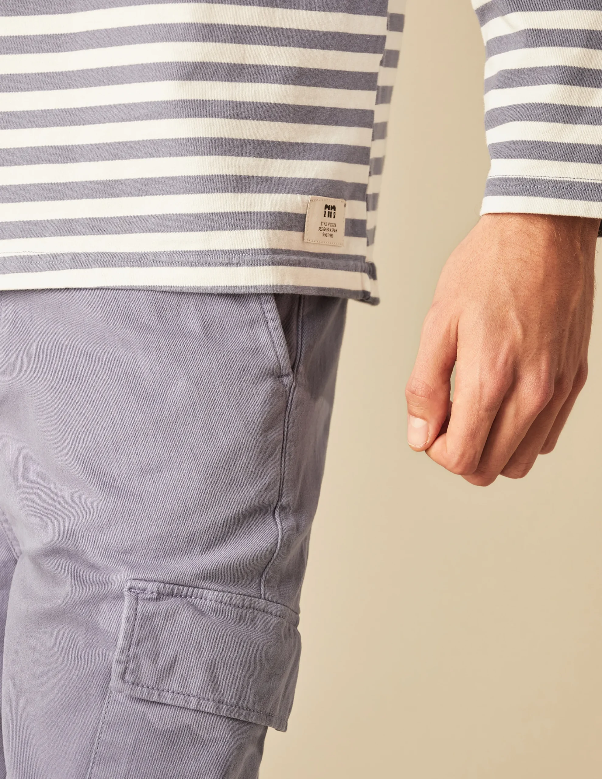 Nicoli T-Shirts<BLUE STRIPED LONG-SLEEVED T-SHIRT Azules