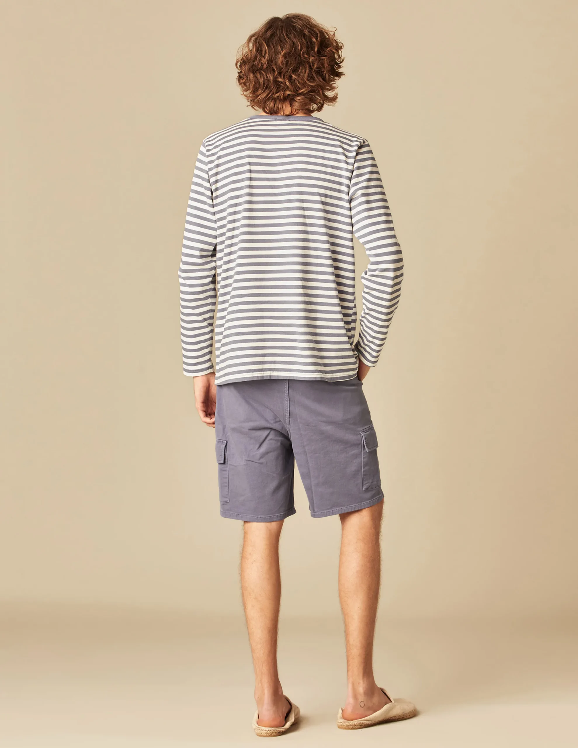 Nicoli T-Shirts<BLUE STRIPED LONG-SLEEVED T-SHIRT Azules
