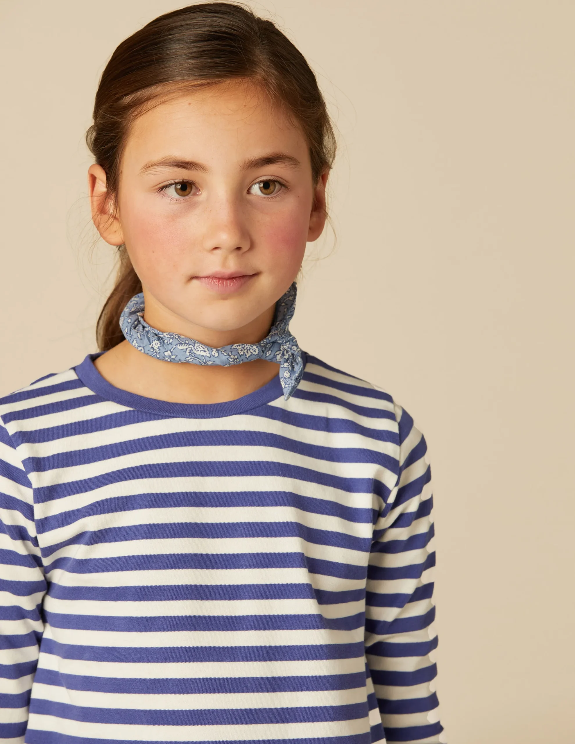 Nicoli T-shirts<BLUE STRIPED LONG-SLEEVED T-SHIRT Azules
