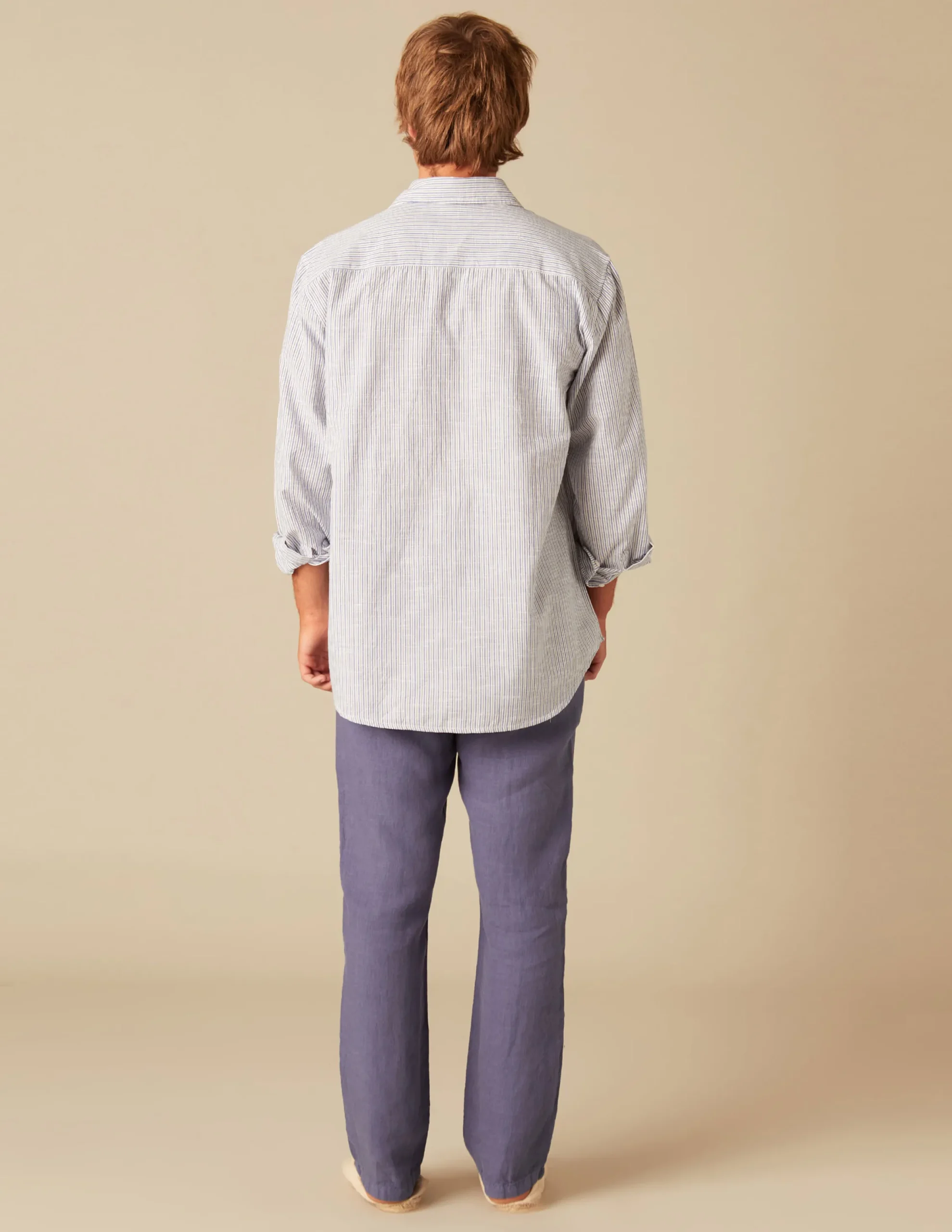 Nicoli Shirts<BLUE STRIPED SHIRT Azules oscuros