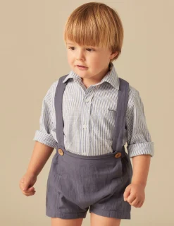 Nicoli Shirts<BLUE STRIPED SHIRT Azules claros