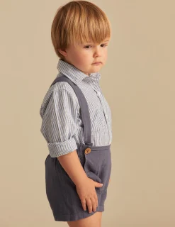 Nicoli Shirts<BLUE STRIPED SHIRT Azules claros