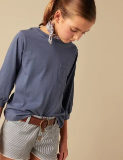 Nicoli Denim|Shorts<BLUE STRIPED SHORTS Rojos