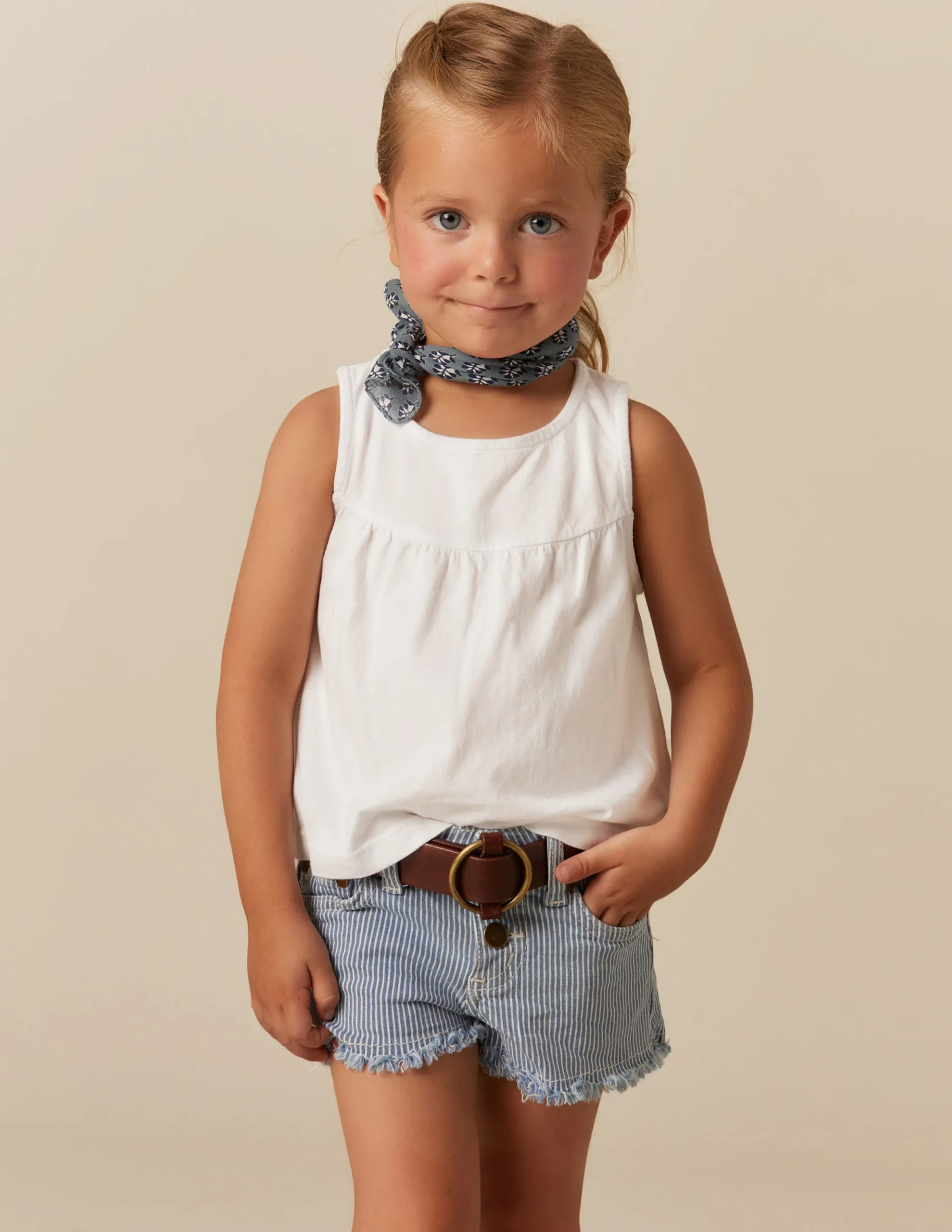 Nicoli Denim|Shorts<BLUE STRIPED SHORTS Rojos