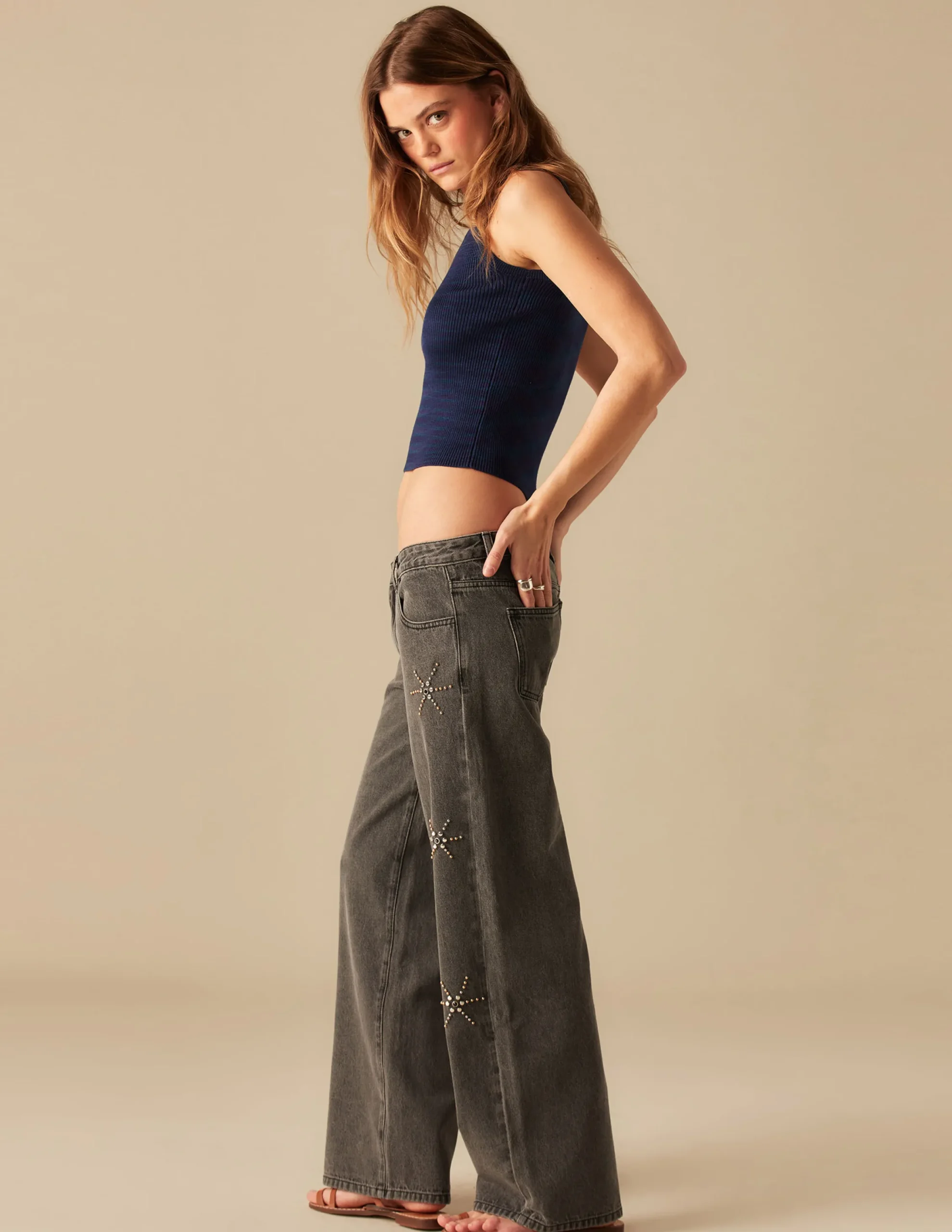 Nicoli Tops<BLUE TOP Verdes claros