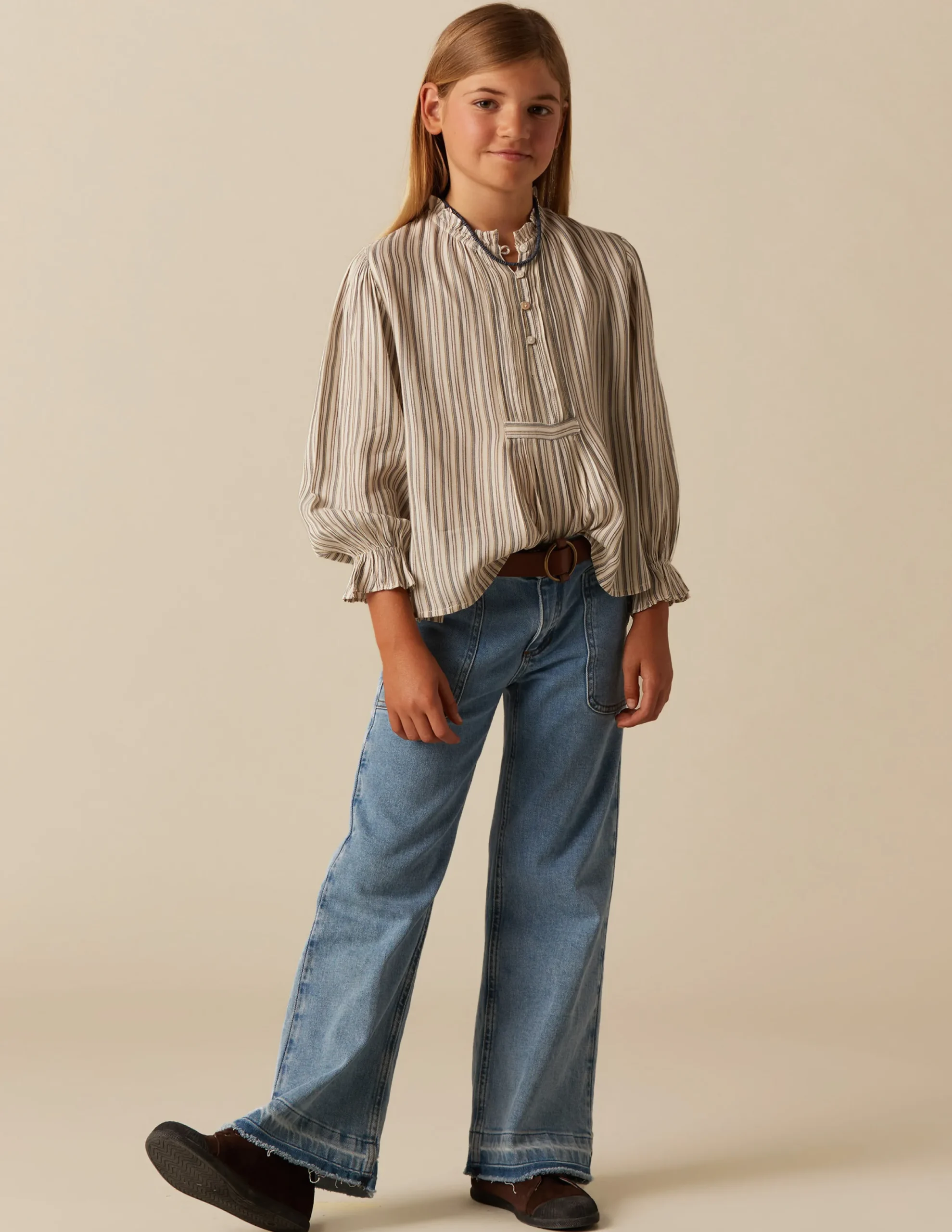 Nicoli Trousers|Denim<Blue Wide Leg Jeans Azules claros