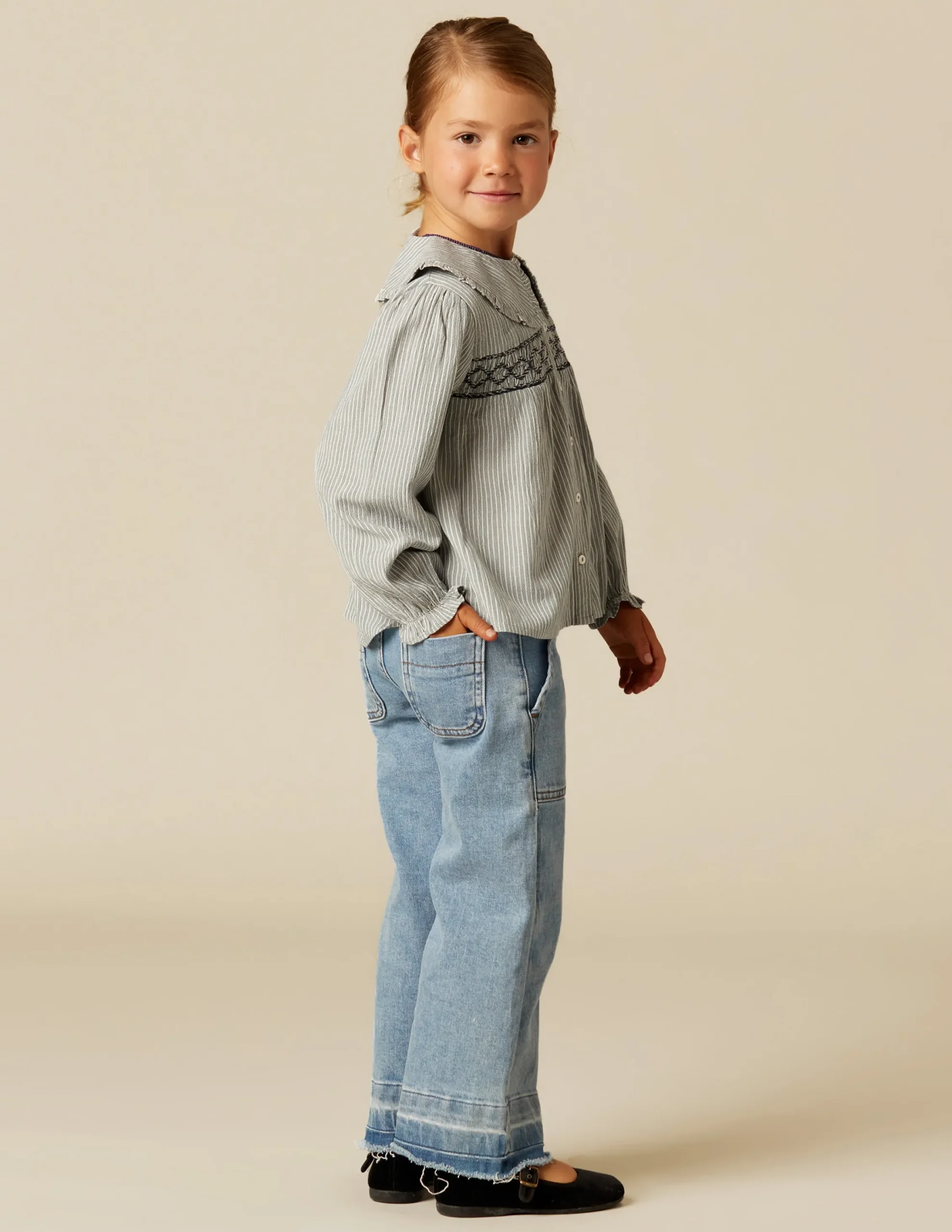 Nicoli Trousers|Denim<Blue Wide Leg Jeans Azules claros