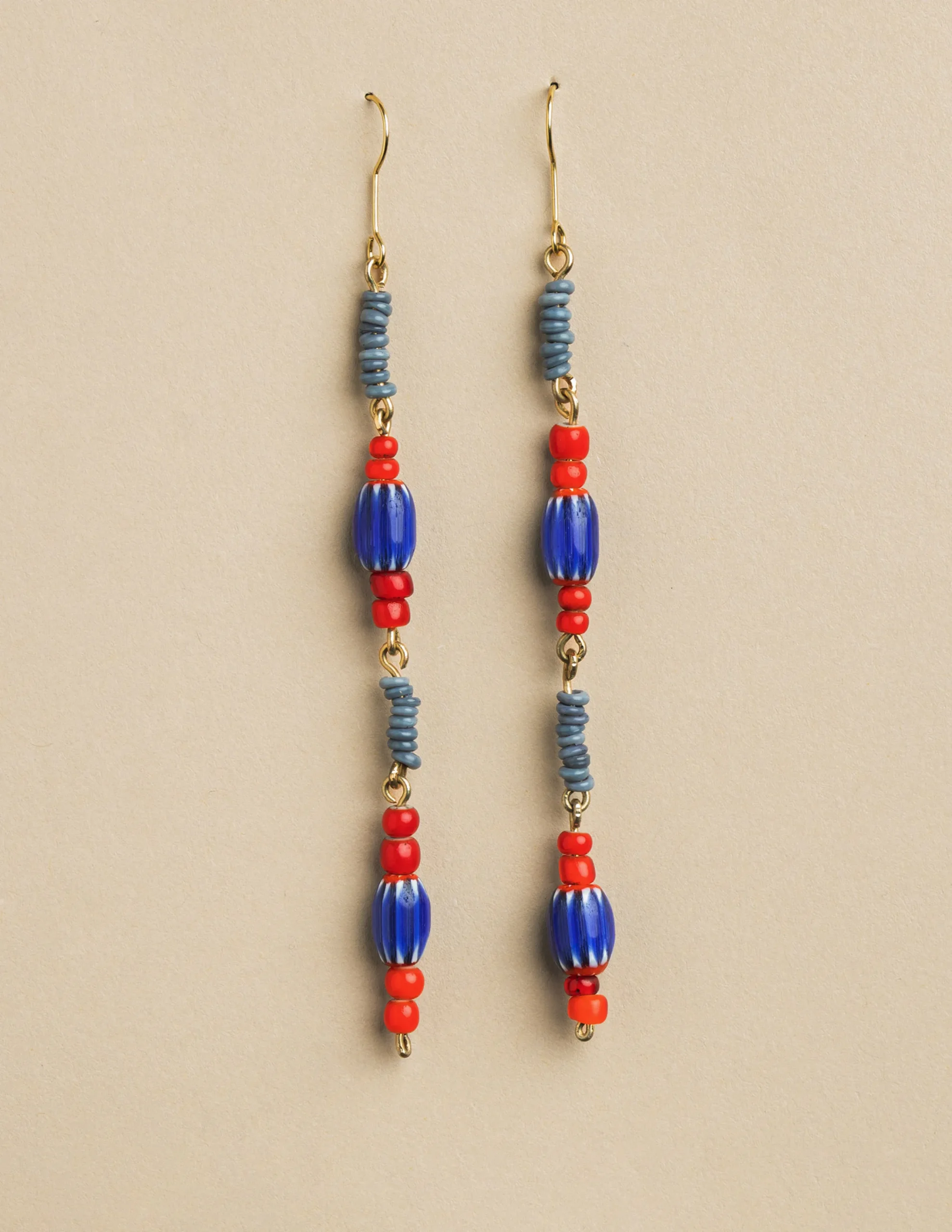Nicoli Earrings<BLUE/RED EARRINGS Azules