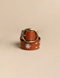 Nicoli Belts|Belts<BROWN FLORAL BELT Marrones