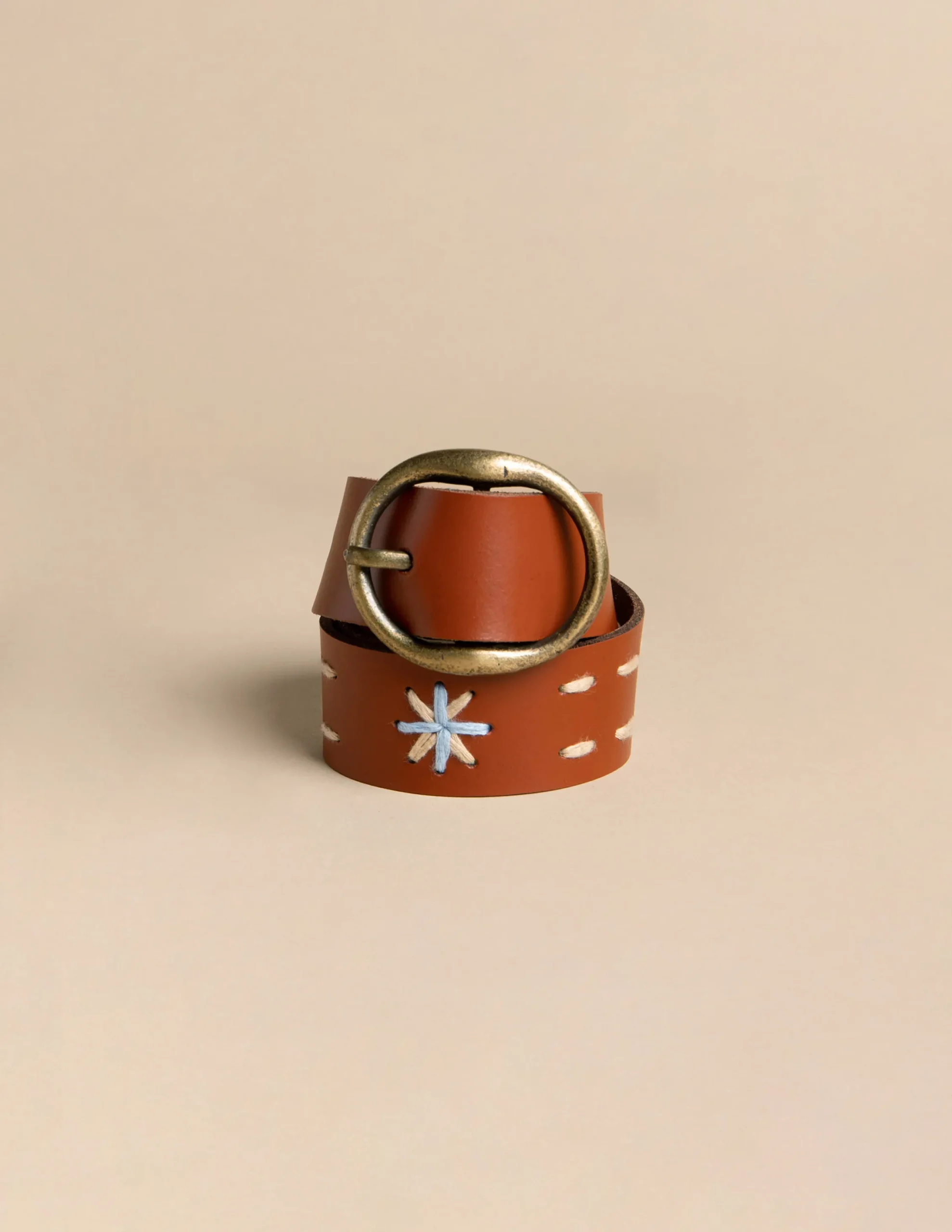 Nicoli Belts|Belts<BROWN FLORAL BELT Marrones