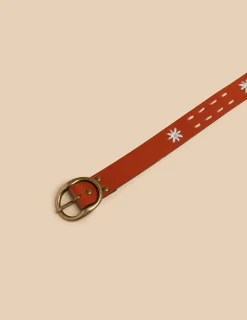Nicoli Belts|Belts<BROWN FLORAL BELT Marrones