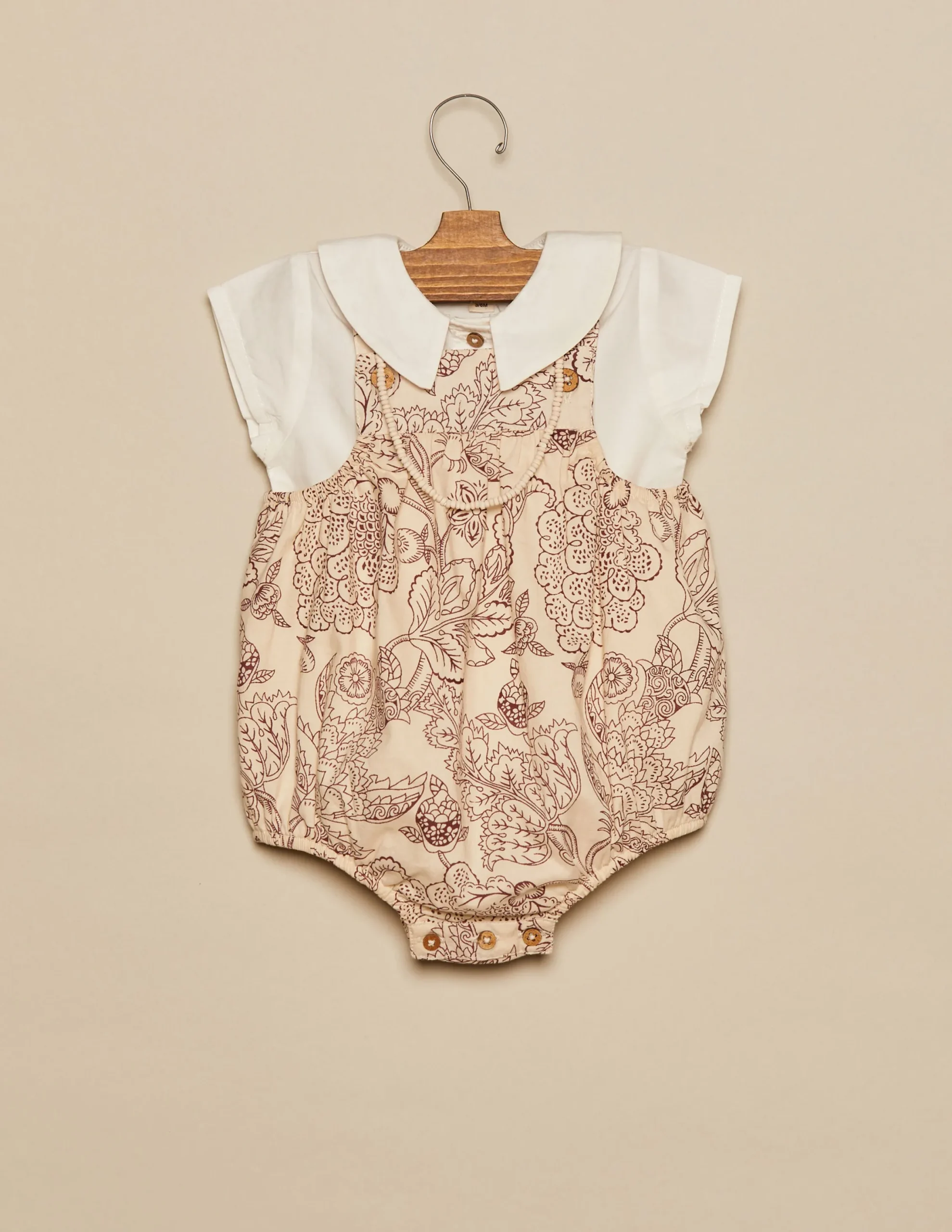 Nicoli Playsuits & Dungarees<BROWN FLOWER PLAYSUIT Grises antracitas