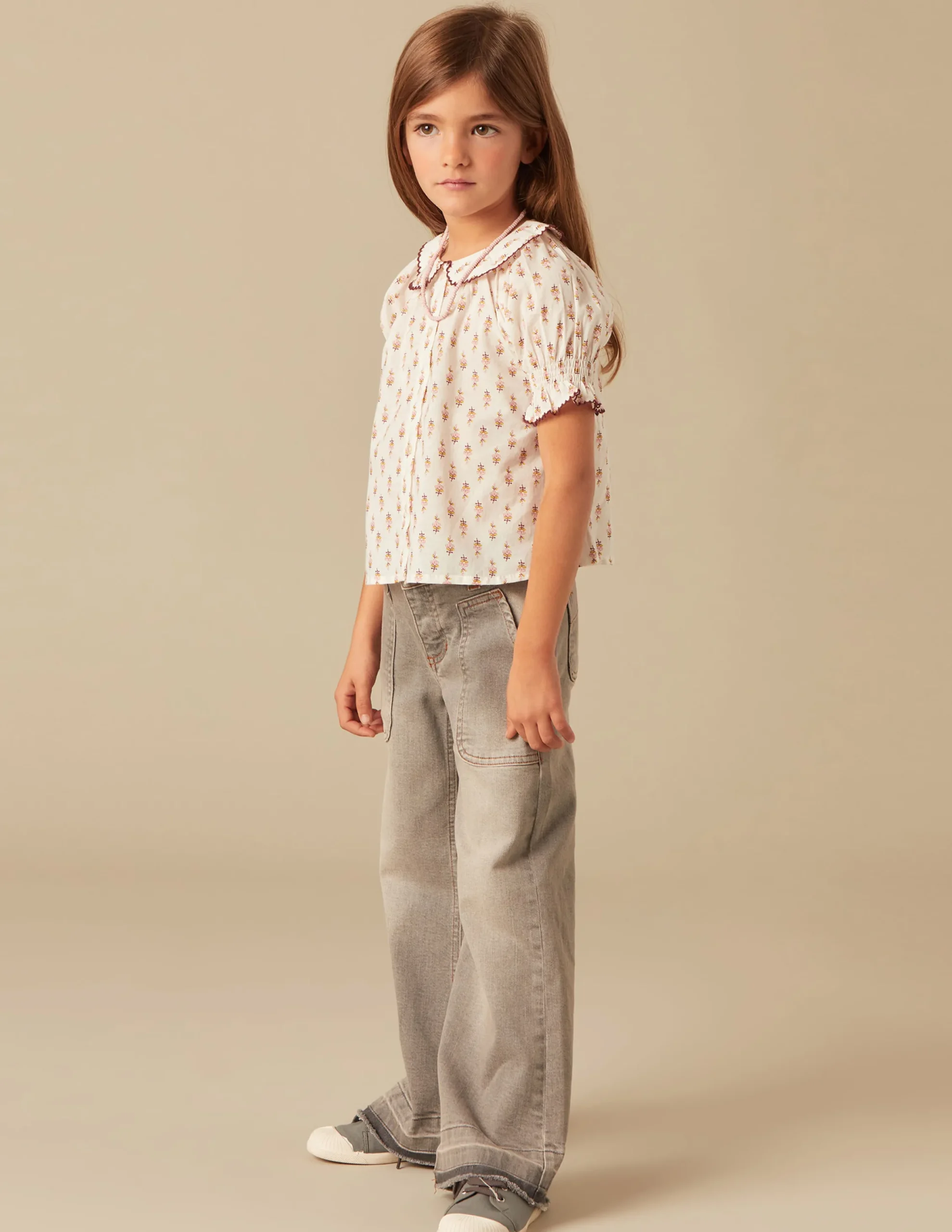 Nicoli Shirts<BROWN FLOWERS SHIRT Marrones