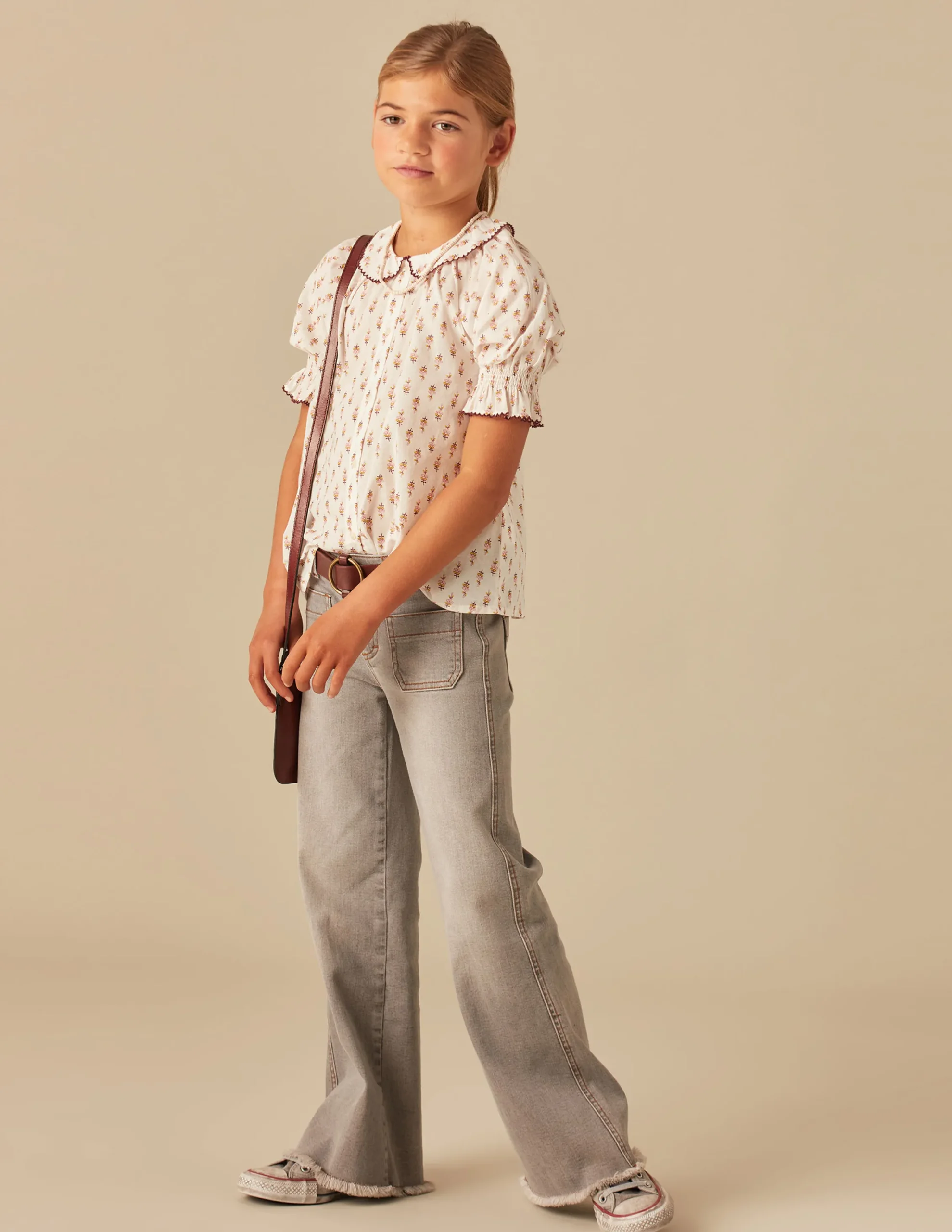 Nicoli Shirts<BROWN FLOWERS SHIRT Marrones