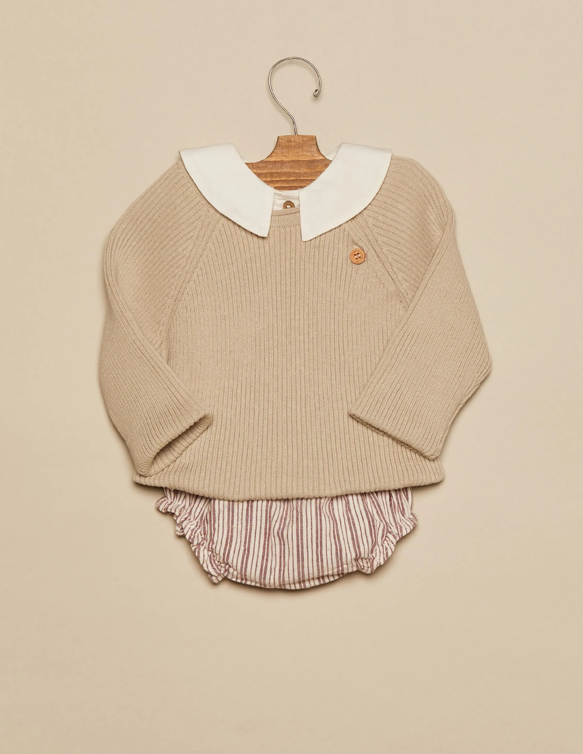 Nicoli Bloomers<BROWN STRIPED BLOOMERS Marrones